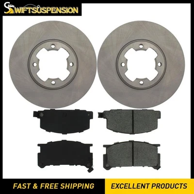 Kit de pastillas de freno delanteras y rotores de disco para 1983 1984 1985 1986 1987 Subaru Brat Foto 1 de 4