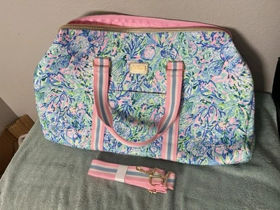 Bolso de fin de semana ligero estampado Lilly Pulitzer - Surf Blue Soleil It On Me Foto 1 de 4