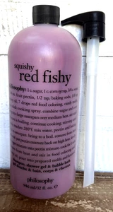 New Philosophy Squishy Red Fishy Shampoo Shower Gel Bubble Bath 32 oz - Picture 1 of 1