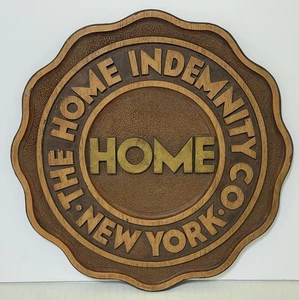 Vintage THE HOME INDEMNITY CO. Insurance Advertising SIGN - New York - Picture 1 of 5