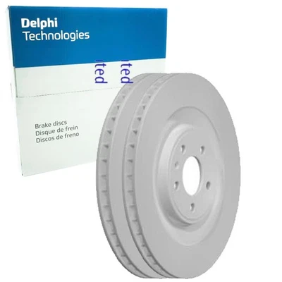 2X DELPHI Discos de Freno 356mm Ventilado Trasero Apto para Porsche Macan - Imagen 1 de 3