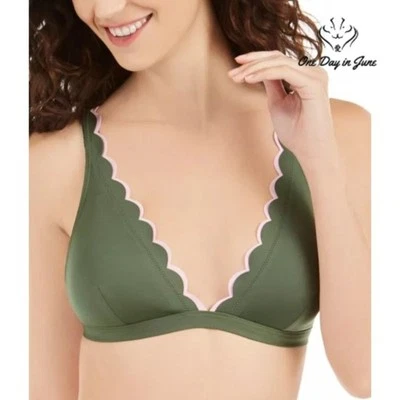 Kate Spade Scallop Wave V-Neck Bikini Top Size L - Image 1 of 2