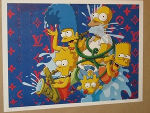 THE SIMPSONS - DEATH NYC LTD EDITION PRINT - SIGNED BY DEATH NYC 45x32cm - Foto 1 di 1