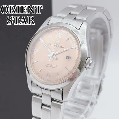 OrientStar Automatic Wristwatch NROR QO 21JEWELS Date Back Stainless Steel - image 1 of 4