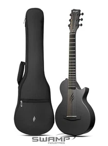 Enya Nova Go Mini Carbon Fibre Acoustic Guitar 3 Colours with Gig Bag - Black - Picture 1 of 13