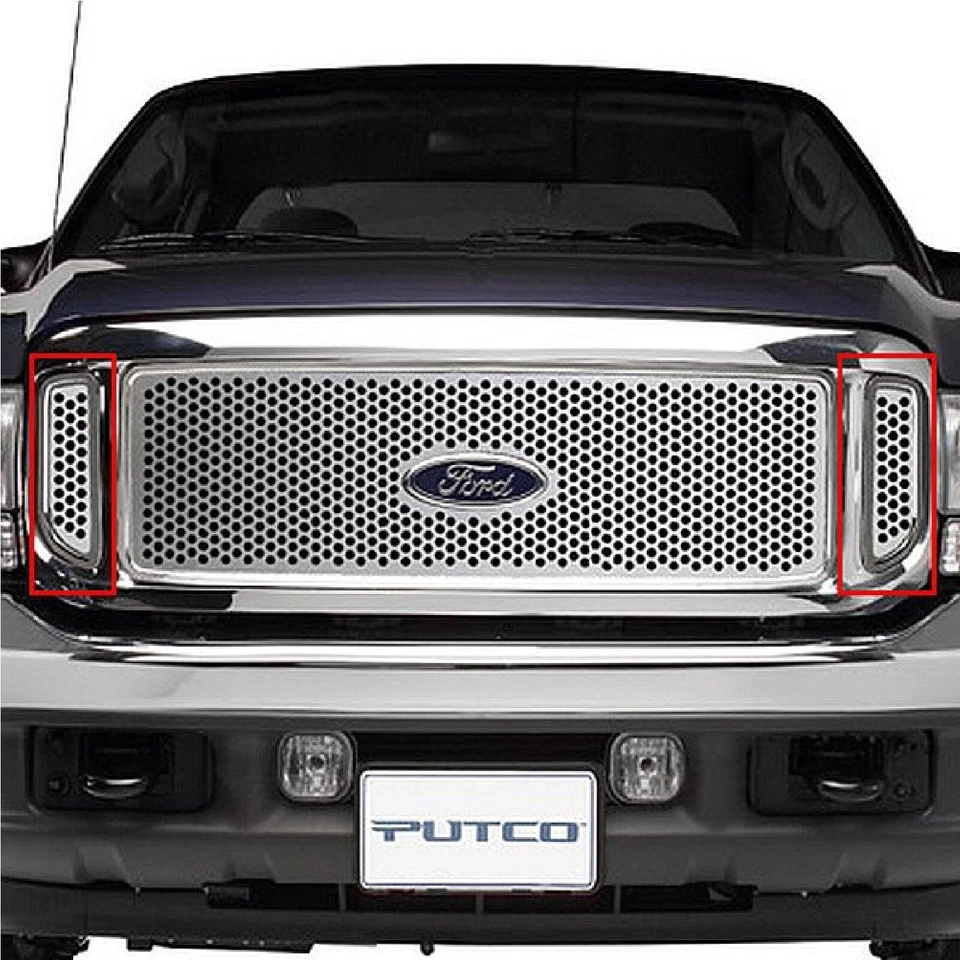 Putco 85105 Stainless Steel Pair of Side Vents for 99-04 Ford Super Duty Foto 1 de 4