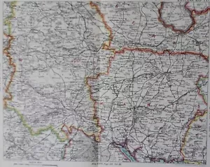 Antike Karte Wiltshire, Hampshire & West Berkshire von 1894. Salisbury, Winchester. - Bild 1 von 5