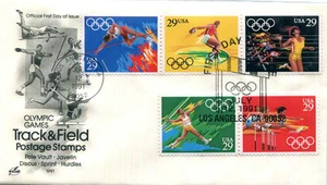 PREMIUM CACHETED 1991 Olympic Track & Field unique Combo FDC - Picture 1 of 1