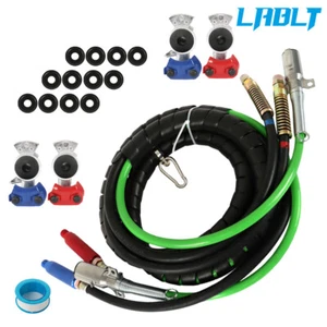 LABLT 12 FT Air Line Hose Assemblies Wrap 3-in-1 For Semi Truck Tractor Trailer - Imagen 1 de 13