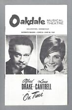 Alfred Drake "ON TIME" Lana Cantrell / Howard Da Silva 1969 Musical FLOP Program