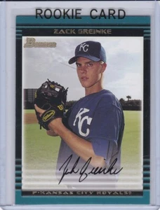 ZACK GREINKE ROOKIE CARD 2002 Bowman Kansas City Royals Baseball RC $$ ASTROS! - Picture 1 of 2