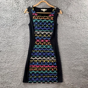 Yumi Womens Pencil Dress Size 10 Multicoloured Stretch Knit Textured Sleeveless - Picture 1 of 13