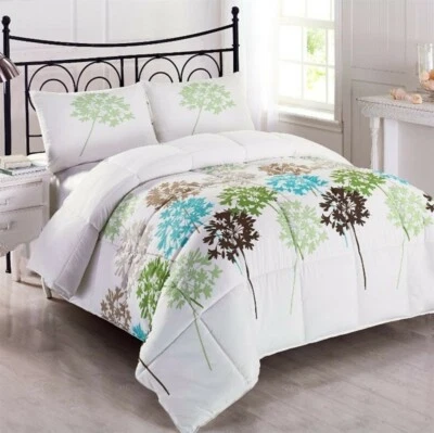 Acogedor edredón y funda de almohada Allium para ropa de cama ~ verde aguamarina ~ doble 64 x 88 NUEVO Foto 1 de 2