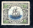 Barbados 1906 sg 152 1d ship tercentenary LM cat £19