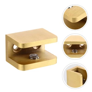 Abrazadera de vidrio clip de fijación soporte de estante fijo para soporte de baño - Imagen 1 de 12