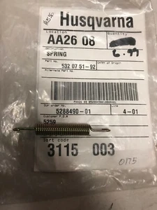 NOS NEW GENUINE HUSQVARNA SPRING 532 07 51-92 - Picture 1 of 1