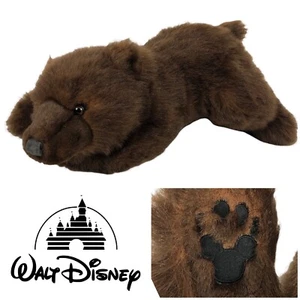 Disney Grizzly Bear Duffy Hidden Mickey 17" Plush Brown Laying Down Rare HTF - Picture 1 of 12