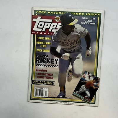 Topps Magazine Summer 1991 #7 Intact W/ Rickey Henderson Poster & 8 Cards - Image 1 of 4