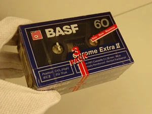BASF CHROME EXTRA II KASSETTEN NEW UNUSED OVP  EINGESCHWEISST 60min  - Picture 1 of 3