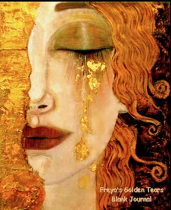 Freya's Golden Tears 8x10 Journal/Diary/Notebook 200 Ruled Blank Pages Record - Picture 1 of 3