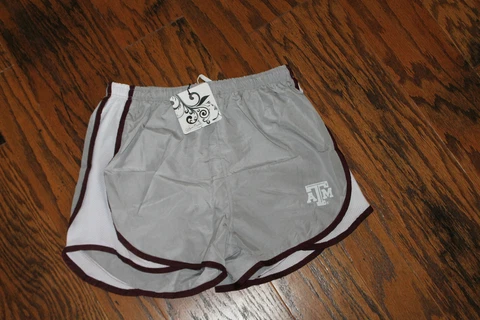 Women's Collegiate Outfitters Gray Texas A&M Aggies ATM Running Shorts Size S Cover