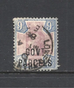 GREAT BRITAIN SCOTT O35 USED VF - 1888 9p BLUE & LILAC GOVT. PARCELS OFFICIAL - Picture 1 of 2