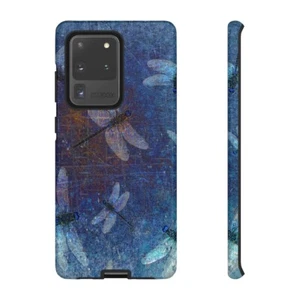 Funda resistente con impresión de fondo azul Flight of Dragonflies para Samsung Galaxy - Imagen 1 de 7