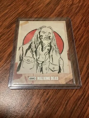 THE WALKING DEAD SKETCH AUTO CARD MATT MALDONADO 2018 TOPPS - Image 1 of 2