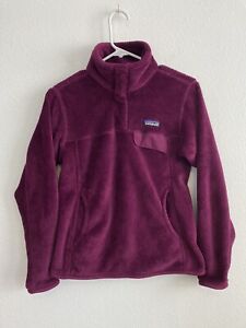 Patagonia Re-Tool Snap-T Women's S Purple Fleece Pullover Jacket EUC