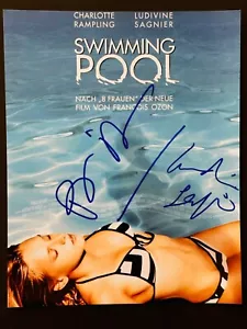 Ludivine Sagnier & Francois Ozon Signed 8x10 photo IP Exact Proof. Swimming Pool - Picture 1 of 8