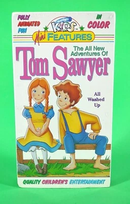 The All New Adventures Of Tom Sawyer Kids Mini Features Color VHS 1980 RARE - Image 1 of 4