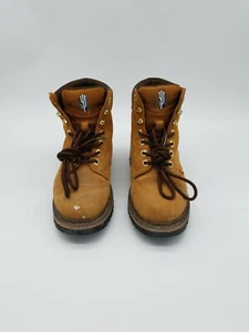 Cactus 611 ölbeständiges Echtleder Herren Größe 5 1/2 hellbraune runde Spitze Stiefel - Bild 1 von 8