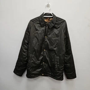 Barbour Heritage Eel Quilt Inner Camo Lined Green Button Up Jacket Size Small - Picture 1 of 11