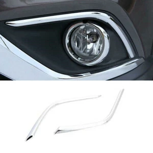 For Mitsubishi Outlander 2019-2021 Front Fog Lamp Light Eyebrow Cover Trim 2Pcs - Picture 1 of 6