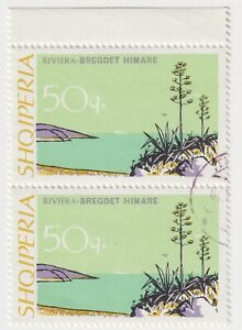 1967 Albania - Albanian Riviera - Pair 50 Q Stamps
