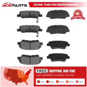 FRONT AND REAR CERAMIC DISC BRAKE PAD KIT FOR HYUNDAI ELANTRA VELOSTER KIA FORTE - Picture 1 of 8