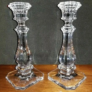 Vintage Baccarat/Tiffany Candlesticks -3 pairs of 8” tall C/Sticks! - Picture 1 of 4