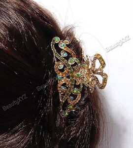 New Fashion Rhinestone Butterfly-water drop high quality metal Hair claws clip 9