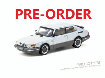 (Pre-order) Tarmac Works Saab 900 Turbo Silver Diecast Model Car - Image 1 of 4
