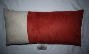 Threshold Oversized Colorblock Pieced Suede Lumbar Throw Pillow 12 X 24in - Picture 1 of 10
