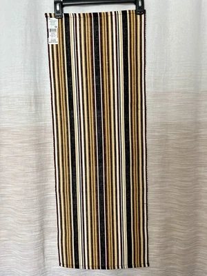 Park Designs Surrey Rayas MESA CORREDOR 13x36 Tejido Algodón Tono Tierra Otoño India Foto 1 de 4