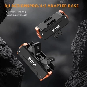 VRIG Osmo Action Quick Release Mount for DJI Action 5 Pro /4/3 Tripod Self GoPro - Picture 1 of 12