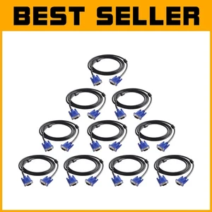 High Resolution 10 Pack VGA Male to Male Cable - Picture 1 of 9