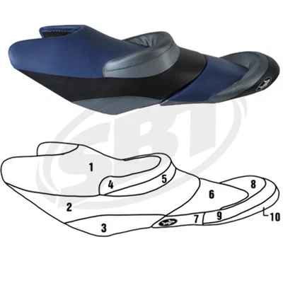 Cubierta de asiento trasera Waverunner Yamaha 2005-08 FX Cruiser-FX HO-FX Cruiser ho Foto 1 de 4