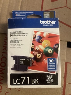 Brother LC71BK Black Ink Cartridge EXP 12/2022 Brand New - Image 1 of 2