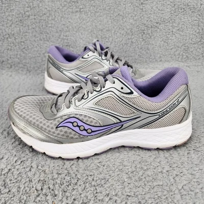 Saucony Cohesion 12 Women's Running Shoes Sz 8 Gray Purple Sneakers Athletic - Image 1 of 4
