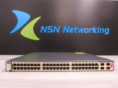 Cisco Catalyst 3750G WS-C3750G-48PS-S 48-Port Gigabit Switch BAD PORTS # T-START - Image 1 of 4