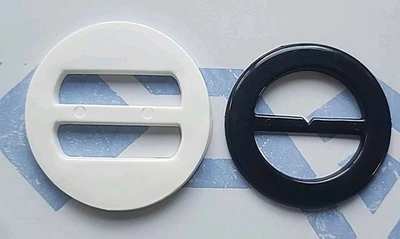 2 camisetas vintage años 80 clip deslizable plástico blanco y negro Foto 1 de 4