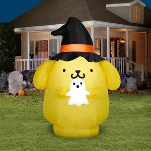 Hello Kitty Pompompurin 5 Ft Halloween Airblown Inflatable Lights Up Decor - Picture 1 of 3