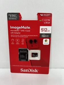 Carte micro SD SanDisk ImageMate 512 Go classe 10 microSDXC UHS-I NEUVE - Photo 1 sur 2